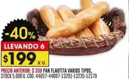Coto PAN FLAUTITA VARIOS TIPOS X U oferta