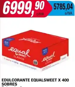 Maxiconsumo EDULCORANTE EQUALSWEET x 400 SOBRES oferta