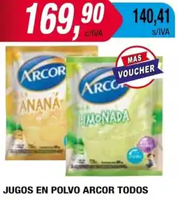 Maxiconsumo JUGOS EN POLVO ARCOR TODOS oferta
