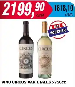 Maxiconsumo VINO CIRCUS VARIETALES x 750cc oferta