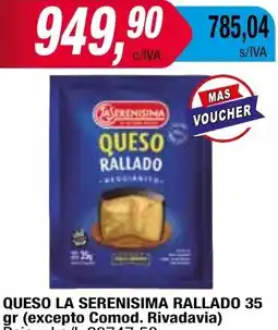 Maxiconsumo QUESO LA SERENISIMA RALLADO 35gr oferta