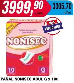 Maxiconsumo PAÑAL NONISEC ADUL G x 10u oferta