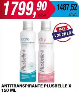 Maxiconsumo ANTITRANSPIRANTE PLUSBELLE X 150ml oferta