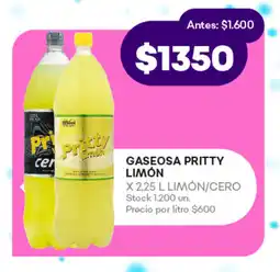 Supermercados Tadicor GASEOSA PRITTY LIMÓN X 2,25 L LIMÓN/CERO oferta