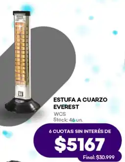 Supermercados Tadicor ESTUFA A CUARZO EVEREST oferta