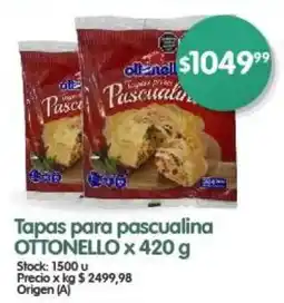 Supermercados Buenos Días Tapas para pascualina OTTONELLO x 420 g oferta