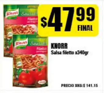 Supermayorista Vital Knorr Salsa filetto x340gr oferta