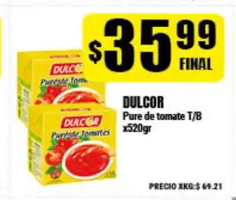 Supermayorista Vital Dulcor Pure de tomate T/B x520gr oferta