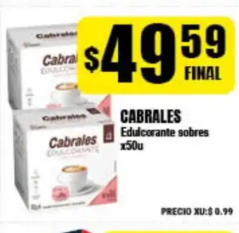 Supermayorista Vital Cabrales Edulcorante sobres x50u oferta