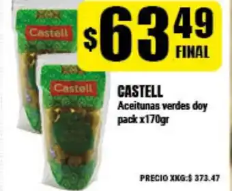 Supermayorista Vital Castell Aceitunas verdes doy pack x170gr oferta