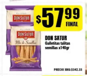 Supermayorista Vital Don Satur Galletitas talitas semillas x140gr oferta