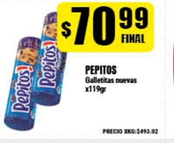 Supermayorista Vital Pepitos Galletitas nuevas x119gr oferta