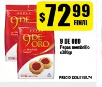 Supermayorista Vital 9 De Oro Pepas membrillo x380gr oferta
