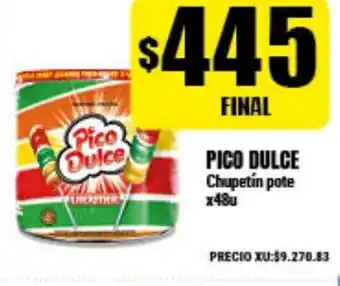 Supermayorista Vital Pico Dulce Chupetín pote x48u oferta
