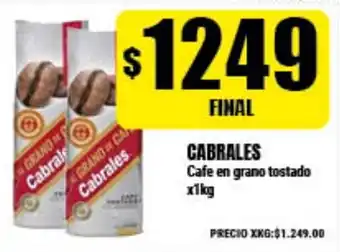 Supermayorista Vital Cabrales Cafe en grano tostado x1kg oferta