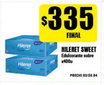 Supermayorista Vital Hileret Sweet Edulcorante sobre x400u oferta