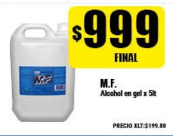 Supermayorista Vital M.F. Alcohol en gel x5lt oferta