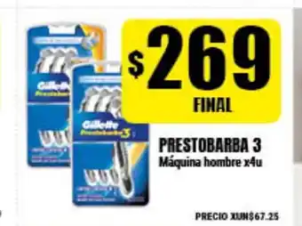 Supermayorista Vital Gillette Prestobarba 3 Máquina hombre x4u oferta