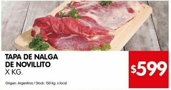 Disco Tapa de nalga de novillito x kg oferta