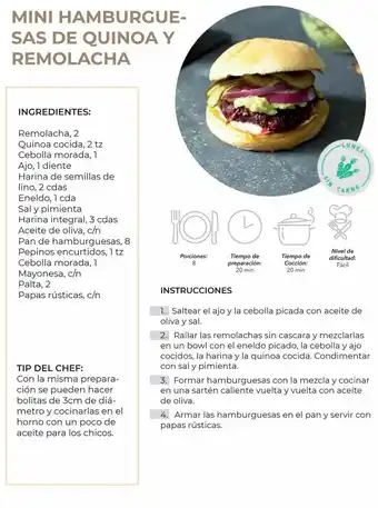 Jumbo Mini hamrbuguesas de quinoa y remolacha oferta