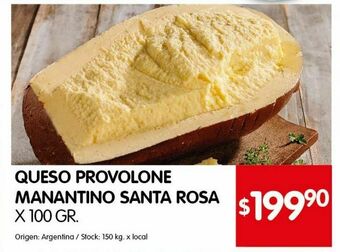 Disco Queso provolone manantino santa rosa x 100g oferta