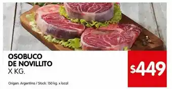 Disco Osobuto de novillito x kg oferta