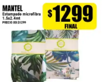 Supermayorista Vital Mantel Estampado microfibra 1.5x2.4mt oferta
