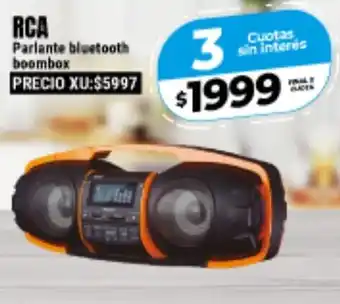Supermayorista Vital RCA Parlante bluetooth boombox oferta