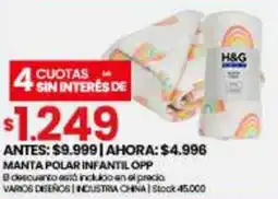 Changomas MANTA POLAR INFANTIL OPP oferta