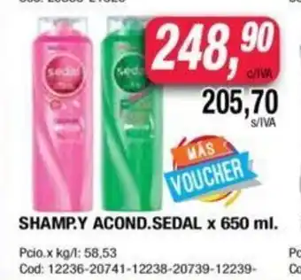 Maxiconsumo Sedal Shamp. Y Acond. x 650ml oferta