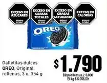Cooperativa Obrera Galletitas dulces OREO, Original, rellenas, 3 u. 354 g oferta