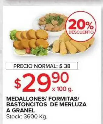 Carrefour Medallones Formitas Bastoncitos De Merluza A Granel 20% Descuento oferta