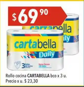 Hergo Rollo Cocina Cartabella Bco x 3u oferta