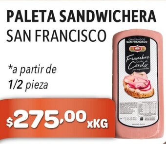 El Milagro Mayorista Paleta Sandwichera San Francisco oferta