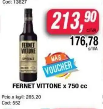 Maxiconsumo Vittone Fernet x 750cc oferta