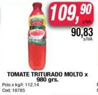 Maxiconsumo Triturado Tomate Molto x 980grs oferta
