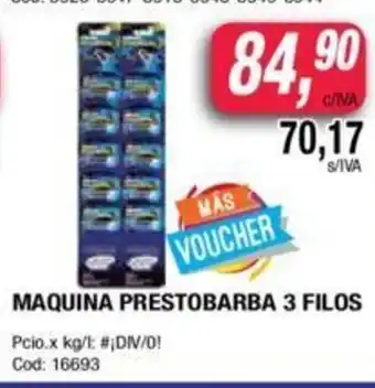 Maxiconsumo Prestobarba Maquina 3 Filos oferta