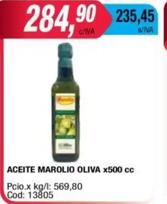 Maxiconsumo Marolio Aceite Oliva x 500cc oferta