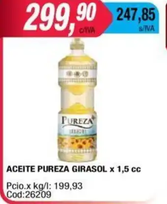 Maxiconsumo Pureza Girasol Aceite x 1,5cc oferta