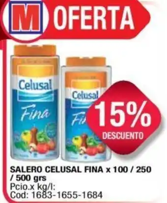 Maxiconsumo Celusal Salero Fina x 100/250/500grs oferta