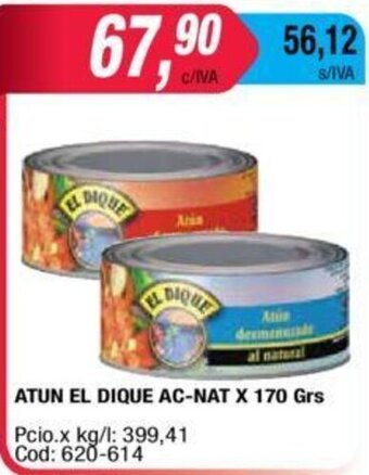 Maxiconsumo El Dique Atun AC-NAT x 170grs oferta