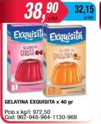 Maxiconsumo Exquisita Gelatina x 40gr oferta