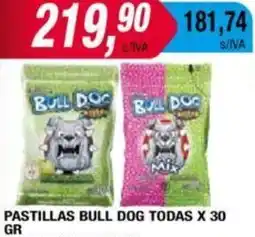 Maxiconsumo PASTILLAS BULL DOG TODAS X 30GR oferta