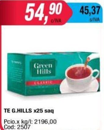 Maxiconsumo Green Hills Te x 25saq oferta