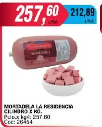 Maxiconsumo La Residencia Mortadela Cilindro x kg oferta