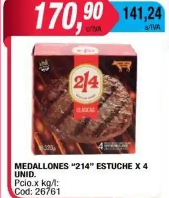 Maxiconsumo "214" Estuche Medallones x 4 Unid. oferta