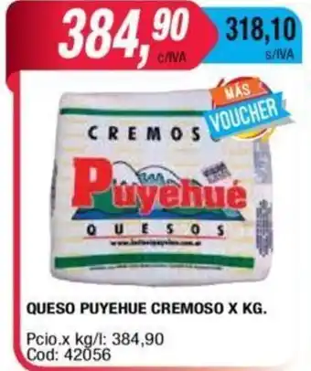 Maxiconsumo Puyehue Queso Cremoso x kg oferta