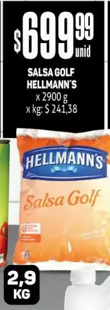Makro Salsa golf hellmann's 2900g oferta