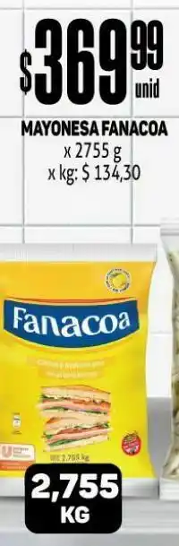Makro Mayonesa fanacoa 2.7kg oferta