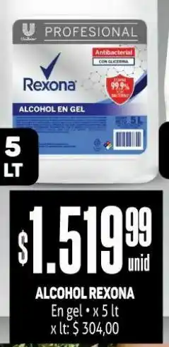 Makro Alcohol rexona 5 lt oferta